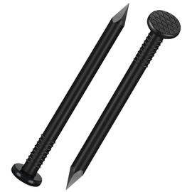 BNUOK 3 inch Hardware Nails, (90pcs) 1 lbs Black Nails, Nails for Hanging Pictures, Long Nails, Wall Nails, Wood Nails