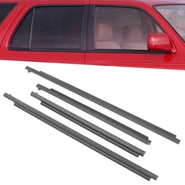 MotorFansClub 4PCS Weatherstrip Window Sealing Fit for 4Runner 1995 1996 1997 1998 1999 2000 2001 2002 Sealing Strip Door Outside Trim, Black