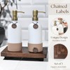 Finisterra White Hand and Dish Soap Dispenser Set With Tray