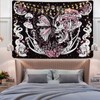 Yrendenge Skull Butterfly Tapestry Hippie Mushroom Wall Hanging Aesthetic Moth