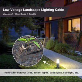 FIRMERST 12/2 Low Voltage Wire Outdoor Landscape Lighting Cable 200 Feet