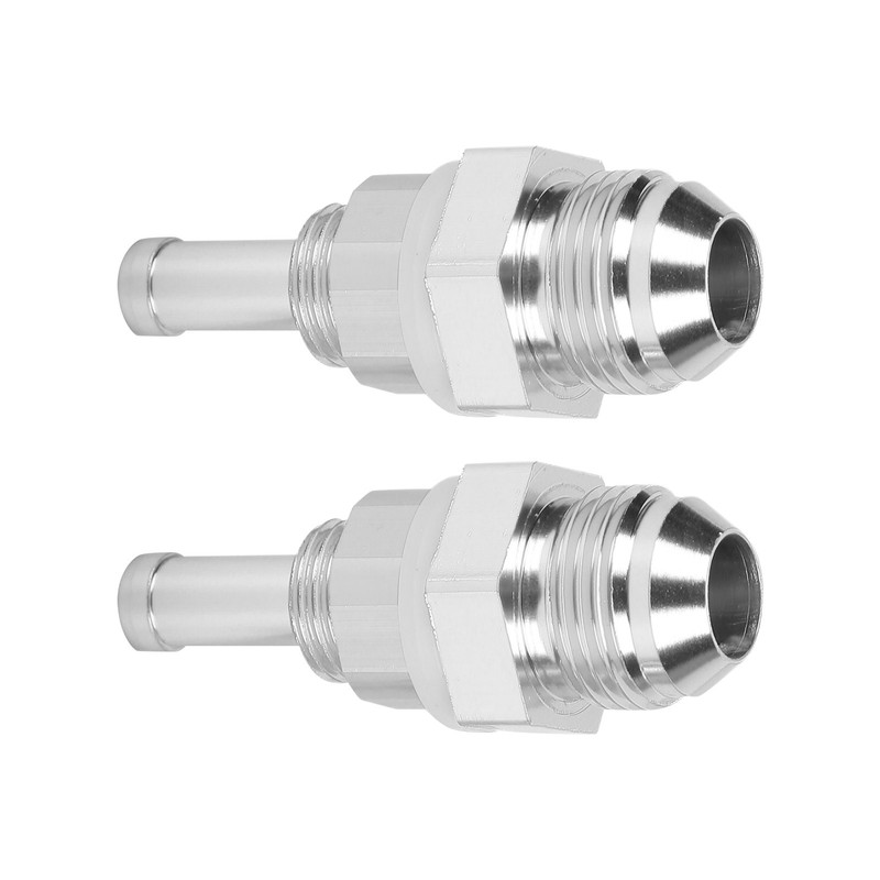 2pcs AN8‑3/8 Hose Barb Adapter Aluminum Fuel Pump Tank Fitting