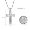 VCCWYQK Cross Cremation Urn Pendant for Ashes,Stainless Steel Urn Necklace