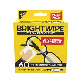 BRIGHTWIPES Lens Wipes - Professional Grade Isopropyl Alcohol Towelettes (250)