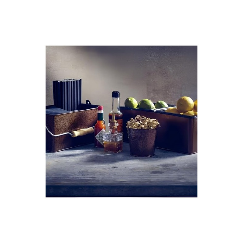 Genware Table Caddy Antique Copper 24.5 x 15.5 x 12.5cm,