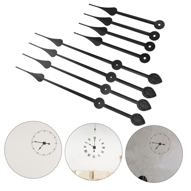Veemoon 4pcs Wall Clock Extra Long Hands Extra Long Clock