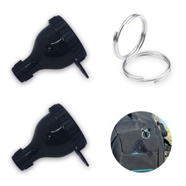 YAFIYGI Protein Funnel Container To Go - 2Pcs Keychain Supplement Funnel With Cap for Water Bottle, Pre Workout Gym, Mini Travel Shaker Cup - Mixes and Dispenses Easily