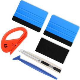 DIY Vinyl Wrap Tools, Kitchen Wrap, Wallpaper Smooth Tool, Countertop Wrap, Window Tint, Cabinet Wrap, Peel & Stick Install Tool, Felt Edge Squeegee, Edge Sticker, Cutter, Utility Knife, 6 in 1