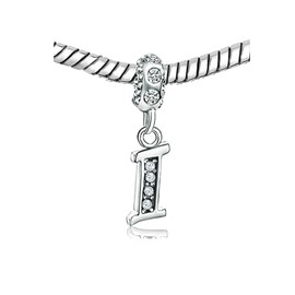 KunBead Jewelry Letter I Initial Charms Birthstone Mum Love Heart Mother Daughter Bracelets and Charms Mother and Son Gifts