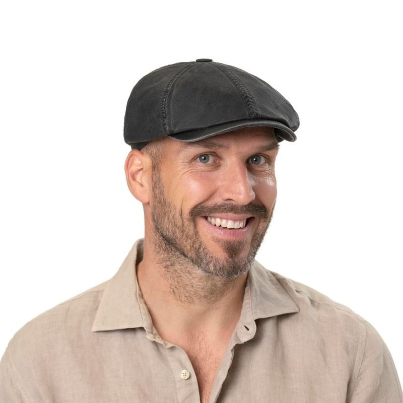 Stetson Brooklin Old Cotton Flat Cap Ivy hat (M (56-57