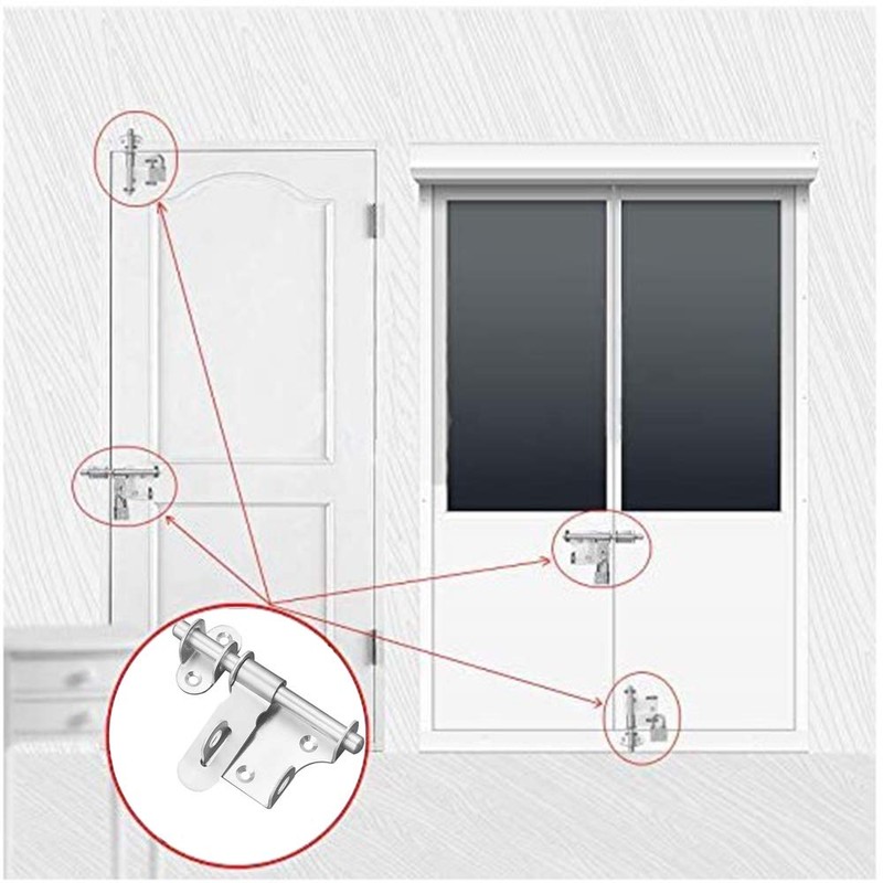 1 Piece Stainless Steel Slide Bolt Latch, Gate Latch, Sliding