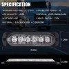 Par Lateral Faro Led Barra Estrobo Patrulla 18 Función Auto