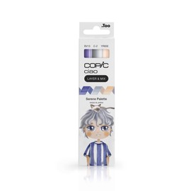 Copic Ciao Layer & Mix Serene Palette Marker Set with 3 Different Colours, Layout Markers with One Medium Width and One Brush Tip