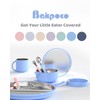 Bakpoco 8" Stainless Steel Baby Suction Plate, Toddler Plates with