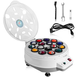 Carivia Pool Ball Cleaner,110V Automatic Billiard Ball Cleaner,Pool Ball Cleaner Machine,Electronic Pool Balls Polishing for 16 Billiard and Snooker Balls