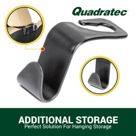 TACTIK Headrest Hooks - Fits Jeep Wrangler CJ, YJ, TJ, JK, JL & Gladiator JT - Sold as a Set of 4 - Hang Groceries, Purses, Backpacks, Coats, Hats, Clothes, Umbrellas - Quick & Easy Installation