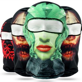 Unbranded Skull Balaclava Face Mask UV Protection Ski Sun Hood Tactical Mask for Men Women - BW-01
