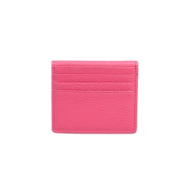 grande 762 Genuine Leather Card Holder For Men Slim Minimalist Card Case Small Magnetic Wallet - Pink