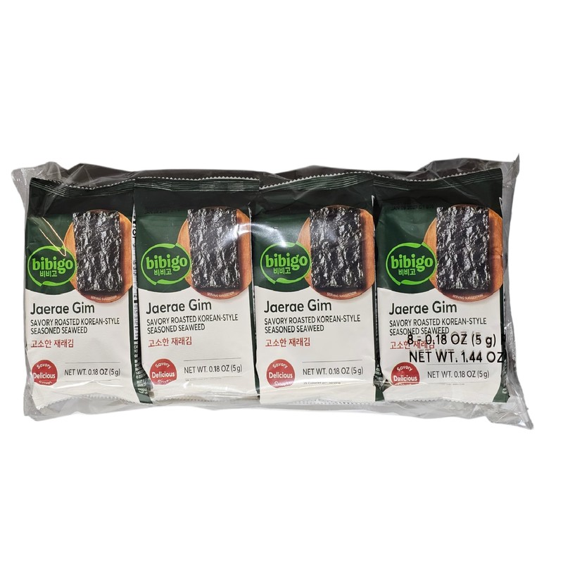 CJ Premium Roasted Seaweed Snack 5g -(Pack of 8)