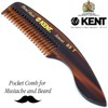 Kent 85T Small Wide Tooth Beard and Mustache Pocket Comb,