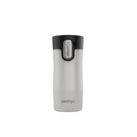 Contigo AUTOSEAL West Loop - Taza de viaje de acero inoxidable aislada al aspiradora con tapa fácil de limpiar, 12 onzas, perla esmerilada de sal