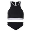 La-V Girls' Two-Piece Sports Bikini, black