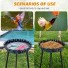 Venniy Bird Baths for Outdoors with Metal Stand,Bird Bath for