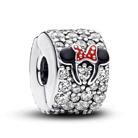 MITSOKU Cartoon Rat Clip Charm 925 Sterling Silver Women Bracelet Necklace Christmas Pendant Valentine's Day Mother's Day Girls Gift, Cubic Zirconia