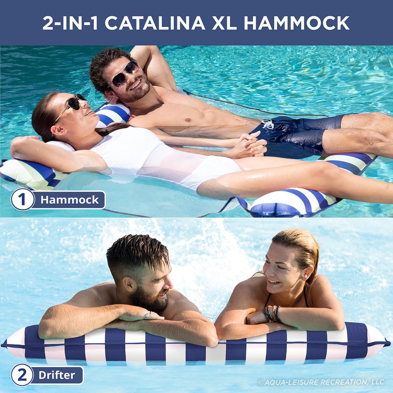Aqua 2-in-1 Catalina XL Pool Float & Water Hammock –