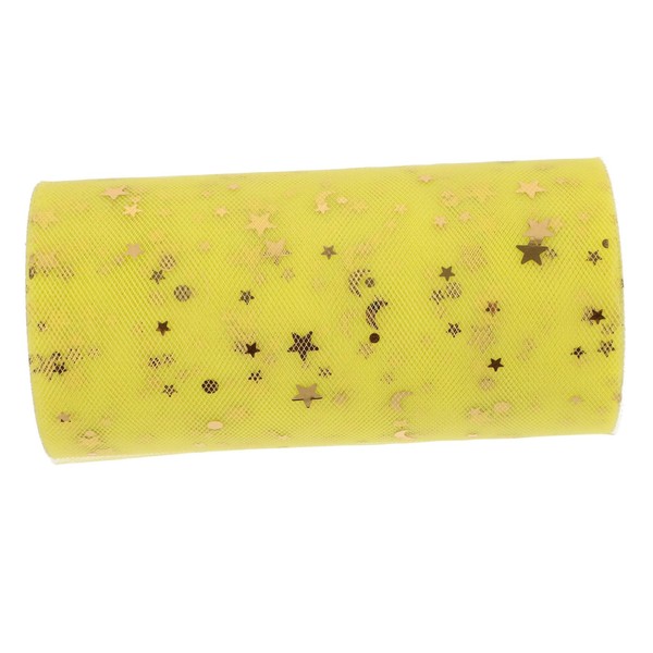 Gadpiparty Table Skirt with Sequins Elegant Yellow Party Decoration Durable