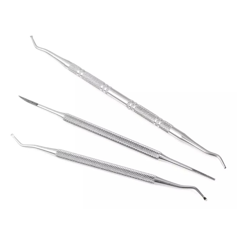 Mexhomeopathy 3 Limas Para Uñas Enterradas Pedicura Manicura Corrector