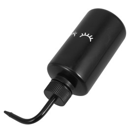 Hohopeti 4pcs Black Squeeze Bottle for Eyelash Cleaning Portable Hand Washing Bottles with Curved Spout for Lash Extensions Makeup Brushes and Beauty Tools Maintenance