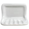 Tenedos White Glazed Ceramic Soap Dish Holder for Bathroom Wall