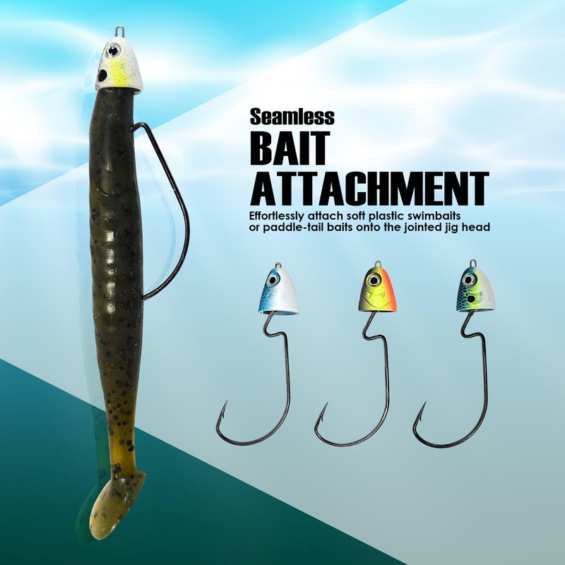 Reaction Tackle Swimbait Swing Jig Heads Blue Gizzard 3/4