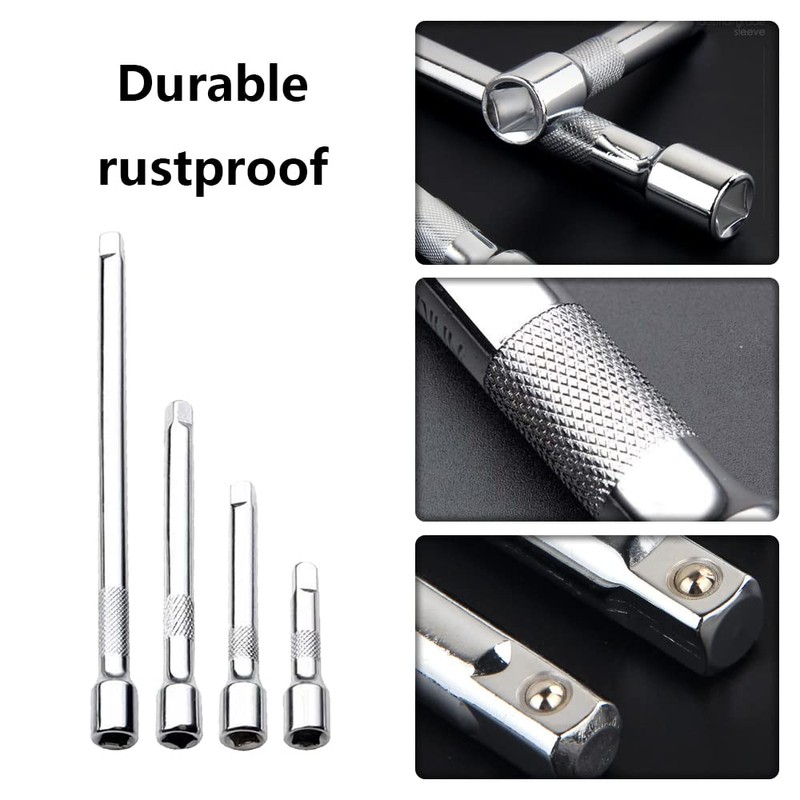 NA 4 Pcs Drive Wobble Extension Bars Socket Ratchet Extension