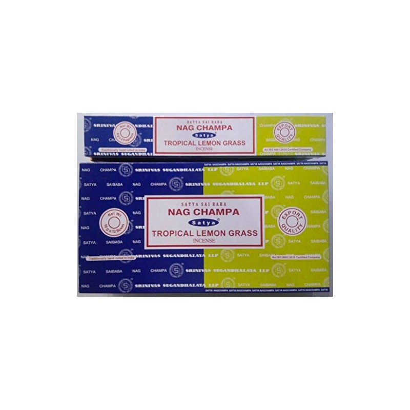 3 X Nagchampa & Tropical Lemongrass Satya Combo Incense Sticks