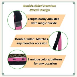 TIKIYOUN 3 Pcs Lace Melting Band - Wig Band for Lace Front Wigs, Adjustable Double-Sided Edge Wrap Head Bands for Frontals, Edges Laying, Secure Hold, No Slip Magic Buckle Melting Multicolor