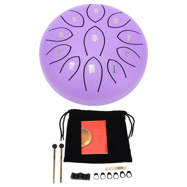 6in 11 Tones Steel Tongue Drum, Ethereal Rain Drum, Chakra