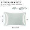 PiccoCasa Pillowcase Set of 2 Zippered Satin Blindfold with Headband