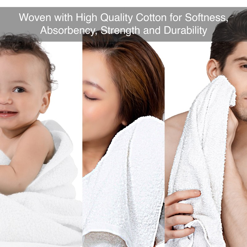 Panzy 12 or 24 Cotton Washcloths Set - 30 x