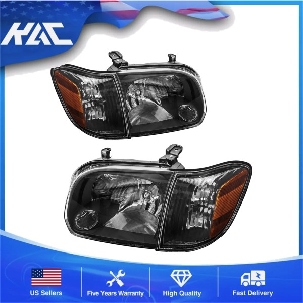KAC Pair Headlight Assembly Signal Light for 2005 2006 Toyota