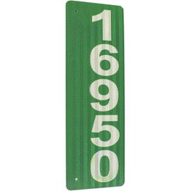 Custom 911 Reflective Address Sign - Very Highly Visible in The Daytime and Nighttime. Excellent for Emergency Response, Delivery Service, Double-Sided 6”x12” .04” Aluminum Engineering Grade(EGP)