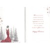 Wife christmas card. Modern festive xmas deisgn. 9 x 6