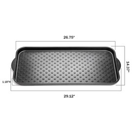 Kingrol 3 Pack Boot Trays, Waterproof Shoe Mats for Entryway Indoor, Multi-Purpose Trays for Boots, Shoes, Garden, 29 x 14.3 Inch