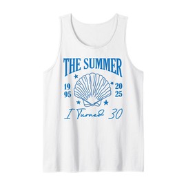 The Summer I Turn 30 Summer Party Seashell Coastal Beach Tank Top