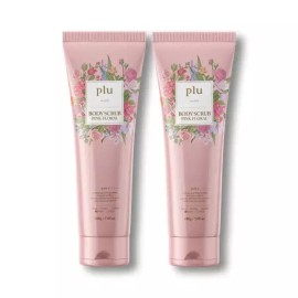 Plu 플루 핑크플로럴 바디스크럽 200g x2개 [오리지널 바디스크럽 200g (4향 중 택1)] Flu Pink Floral Body Scrub 200g x2 [Original Body Scrub 200g (Choose 1 of 4 Scents)]