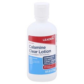 Leader Loción transparente de calamina medicada, antipicazón, protector analgésico externo de la piel, alivia irritaciones menores de la piel, hiedra 