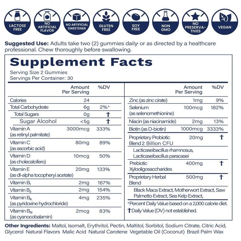 Biotics2 Peach8 Probiotic Bum Support Gummies – 2B CFU with