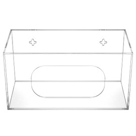 QWORK Elegant Acrylic Trash Bag Dispenser, Sleek Wall-Mount Organizer for Garbage Bags, Quick Installation, Durable and Stylish Home Storage Solution, 2 Pcs