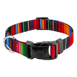 Country Brook Petz - Deluxe Serape Reflective Dog Collar Featuring Night Safe Designs (5/8 Inch, Small)
